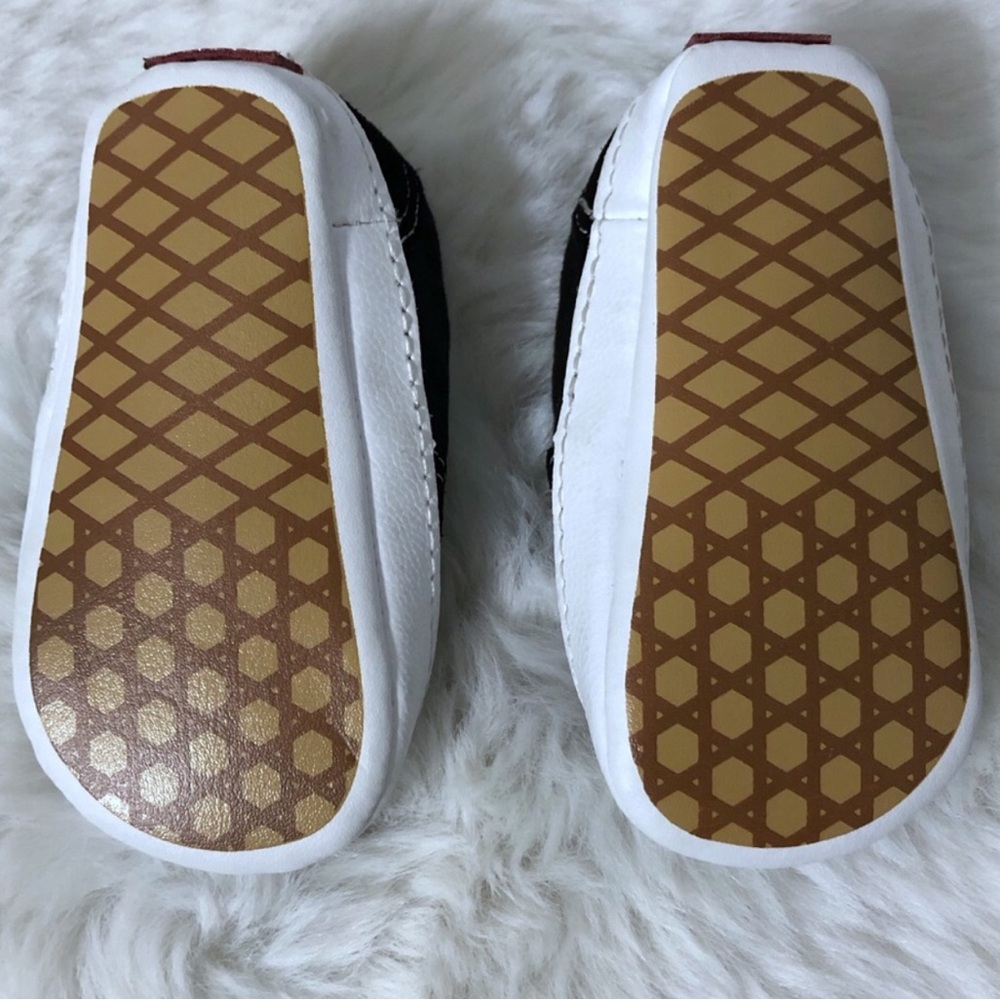 Vans Classic Black and White Infant Crib Shoes Size 2 - Picture 5 of 6